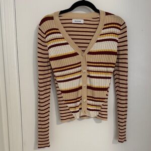 NAADAM Multicolor Striped Cardigan